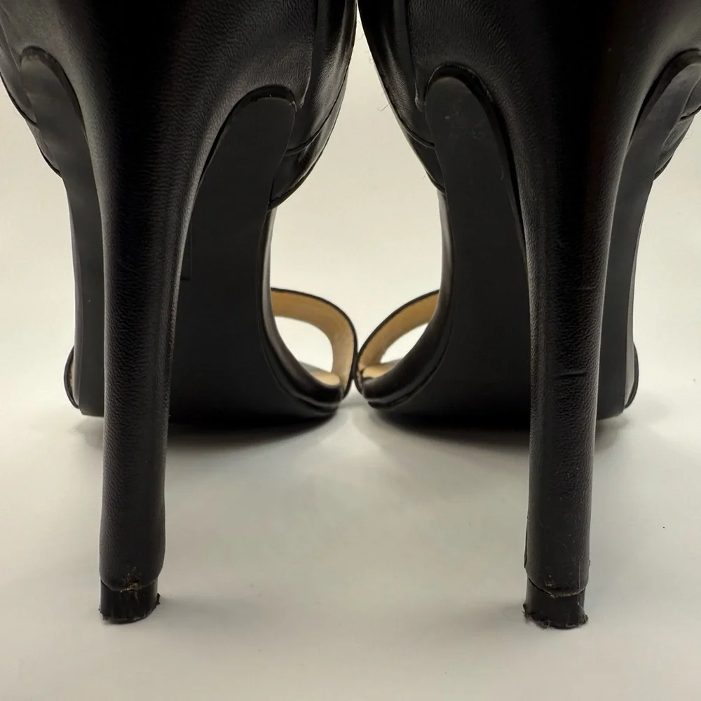 Steve Madden‎ Glossy Black Ankle Strap Heels